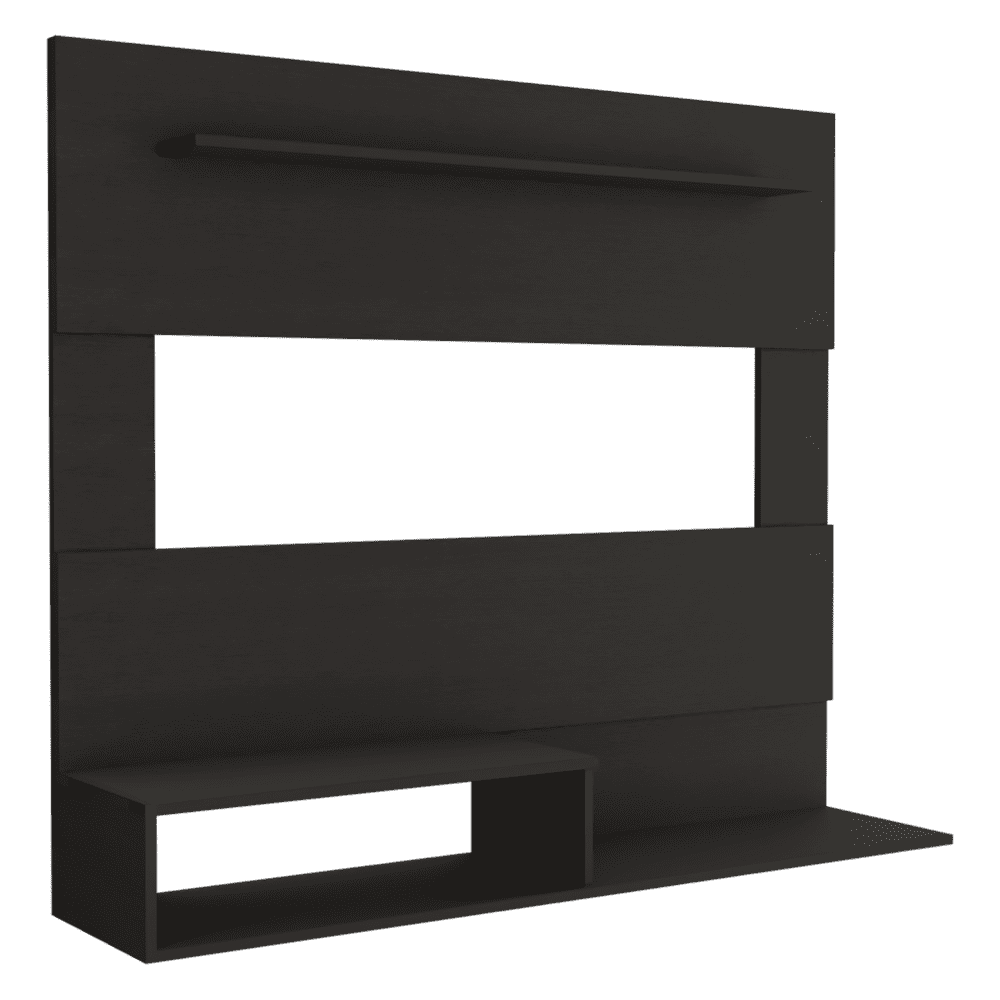"TUHOME Floating Entertainment Center, Light Pine Particle Board, Wall Units Living Room, Fits TVs up to 55"""