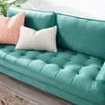 thumbnail image 4 of Modway Valour Modern Style Performance Velvet Sofa in Teal Finish, 4 of 11
