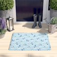 thumbnail image 2 of Light Blue Christmas Snowman Flannel Non Slip Door Rugs,Washable Door Mats Indoor,Decorative Door Mats,Dirt-Resistant and Absorbent Doormat for Entrance,Bedroom,Kitchen,Bathroom,23.5"x16", 2 of 5