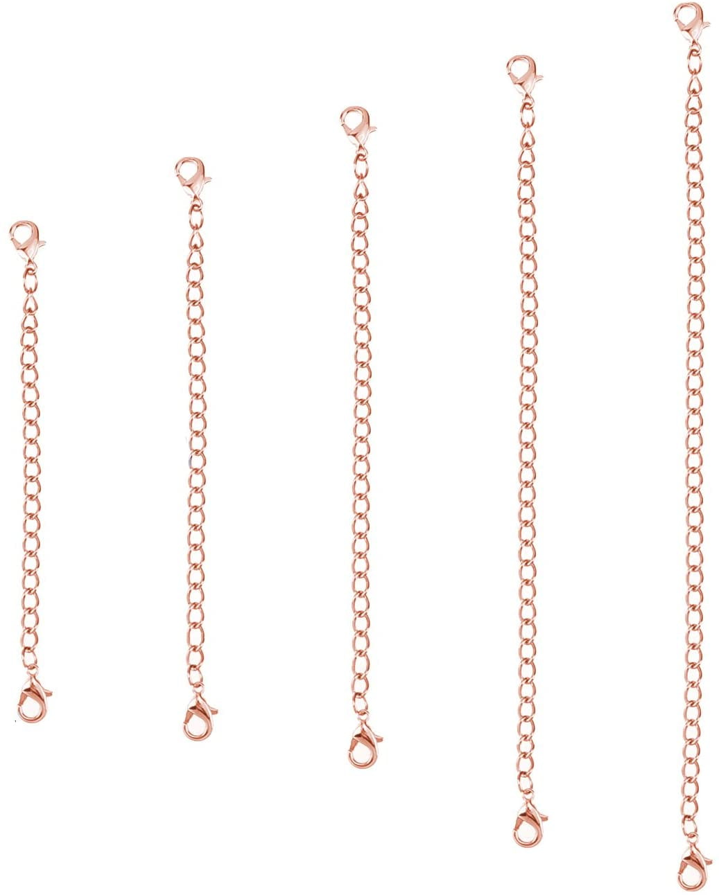 5 Pieces Necklace Extenders Chain Extenders Set for Necklace Bracelet