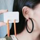 thumbnail image 2 of Stylish Circle Hoop Earrings Dangle Earrings Comfortable Ear Jewelry Acrylic Texture Suitable for Daily and Party Wear, 2 of 5