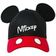 thumbnail image 2 of Disney Disney 49205 Mickey Mouse Oreilles Classique Noir et Rouge Casquette Snapback, 2 of 5
