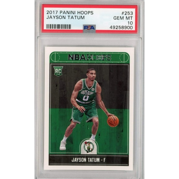 Graded 2017-18 Panini Hoops Jayson Tatum #253 Rookie RC Basketball Card PSA 10 Gem Mint