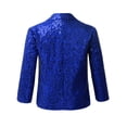 thumbnail image 2 of inlzdz Boys Sequins Slim Fit Formal Tuxedo Blazer Wedding Party Prom Homecoming Dressy Coat Jacket Blue 6, 2 of 7