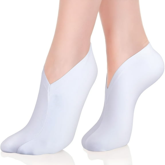 TELOLY 10 Pairs Moisturizing Socks Overnight,Spa Socks for Dry Feet,Cotton Moisture Enhancing Socks,Cosmetic Moisturizing Socks for Women and Men,White