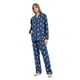 thumbnail image 5 of GLOBAL Conjunto de Pijamas de Franela para Mujer, Pijamas 100% Algodón para Mujer, Ropa de Estar por Casa, Manga Larga, Botón, Cordón en la Cintura, Ropa de Dormir Cálida, Conejo Azul Marino S, 5 of 6