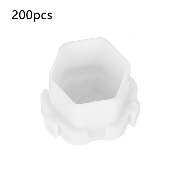 200 vasos de tinta para tatuajes con forma de panal, soporte para pigmentos, suministros de maquillaje permanente, color blanco