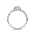 thumbnail image 2 of 14kt White Gold Womens Princess Diamond 2-stone Bypass Bridal Wedding Engagement Ring 1.00 Cttw, 2 of 2