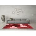 thumbnail image 3 of Ahgly Company Indoor Square Abstract Red Modern Area Rugs, 8' Square, 3 of 4