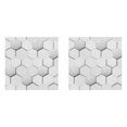thumbnail image 1 of Papel tapiz de vinilo 3D hexagonal blanco de 6 m, 2 unidades, papel tapiz autoadhesivo, papel de contacto de madera decorativo, 1 of 8