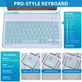 thumbnail image 3 of Keyboard Case for iPad 6th Generation(2018)  iPad 5th Gen(2017)  iPad Air 2  iPad Air  iPad Pro 9.7  Detachable Bluetooth Keyboard with Pencil Holder  Black, 3 of 6