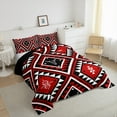 thumbnail image 3 of Feelyou Bohemian Aztec 01, Hippie Tribal Rustic Twin Comforter Sets, Red Western Abstract Reversible Bedding Set, Ultra Soft Home Decor,2 Pieces, 3 of 8