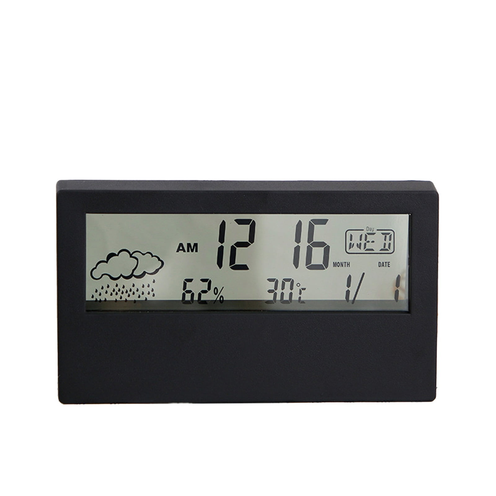 LED Thermometer Electronic Temperature Humidity Meter Weather Station for Home with Alarm Clock ,Simple Operation