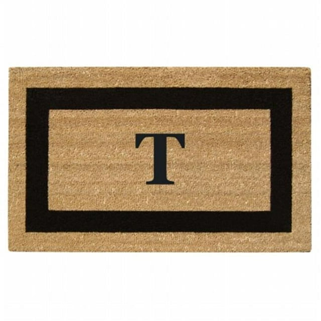 Nedia Home 33020T 36 x 20 in. SuperScraper Black Single Picture Frame Mat Monogrammed T