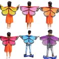 thumbnail image 2 of Gupgi Accessoire Ailes Garçons Filles, Déguisement de Fête Papillon, Cape Cosplay Fée, 2 of 2