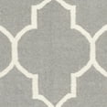 thumbnail image 6 of SAFAVIEH Dhurrie Toby Geometric Moroccan Wool Area Rug, Grey/Ivory, 8' x 8' Square, 6 of 6