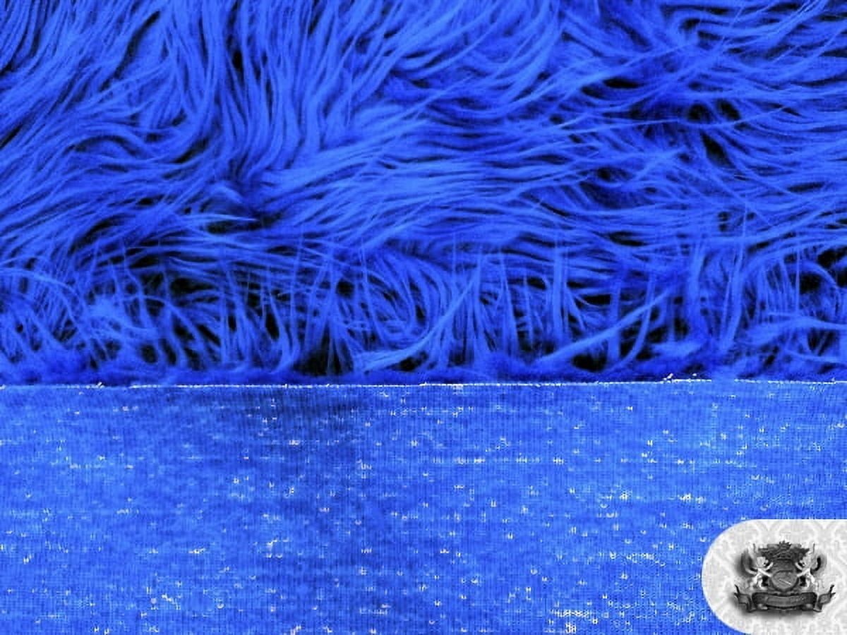 Mongolian Faux Fur Royal Blue Fabric