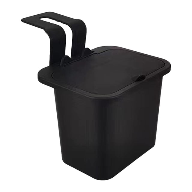 Contenedor de basura para vehículos genérico, bote de basura para automóvil, a prueba de fugas, portátil, resistente, multiusos, fácil de instalar Sin portavasos