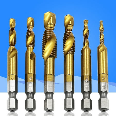 

Enjoymall 6Pcs High-speed Multifunction Drill Bits Machine Shank Screw Tap Hand Tools