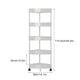 thumbnail image 3 of Estante organizador con ruedas y orificios de drenaje para esquina de baño, estante para esquina de baño no perforante blanco, 3 of 8