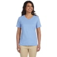 thumbnail image 2 of Ladies' Premium Jersey V-Neck T-Shirt LIGHT BLUE M, 2 of 2