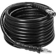 thumbnail image 1 of 3/8" Pressure Washer Hose 50FT with Stainless Steel Quick Connector, 5000PSI Rubber Power Washer Replacement Hose, Steel Wire Braided, Compatible with Simpson, Craftsman, Champion, 1 of 6