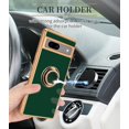 thumbnail image 5 of Compatible for Google Pixel 7a Case with Ring Holder Kickstand [with Magnetic] Soft TPU Shockproof Electroplated Protective Phone Case for Pixel 7a - Green, 5 of 12