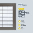 thumbnail image 2 of Hart & Cooley 6" X 14" Heavy Duty Steel Floor Grille, HVAC Vent Cover, Brown, 2 of 10