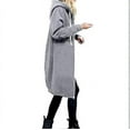 thumbnail image 3 of Veste à Capuche Longue en Polaire à Fermeture Éclair pour Femmes Grande Taille, 3 of 5