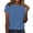 Blue, variant on Womens Short Sleeve Tops Summer T Shirts Round Neck Causal Fashion Basic Tee Loose Fit Blouses Turquoise M