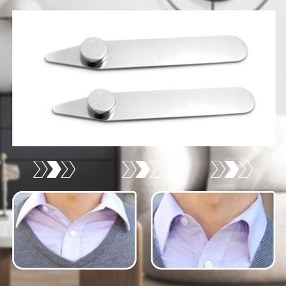 Metal Collar Stays,Magnetic Collar Stays,6 Pcs 3 Sizes Metallic Collar Stays Collar Inserts Formal Shirt Collar Stiffeners Supports Stainless Steel Collar Stays For Men.