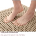 thumbnail image 3 of Waffle Bath Mat Upgraded Bath Mats for Bathroom Rug Super Absorbent Non Slip Bathroom Rugs Machine with Tassels Ideal for Hallway Bedroom Laundry Room, 3 of 7