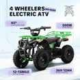 thumbnail image 5 of HOVERHEART Electric Dirt Quad,36V 500W ATV 4-Wheeler with Suspension,15 Mile Range,Green, 5 of 8