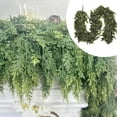 thumbnail image 6 of Realistic Artificial Garland Christmas Decor,Soft Thickness Greenery Pine Cypress Garland for Indoor Outdoor Holiday Displays on Mantle Fireplace Stairs Wall Porch,Home Wedding Floral Arrangement, 6 of 7