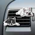 thumbnail image 5 of WIRESTER Car Air Freshener Fragrance Vent Clip Interior Decoration for Cars with Lemon Scented Pad - French Bulldog Dog Lying Down Looking Up, 5 of 7