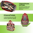 thumbnail image 6 of Garden Tool Bag,Pioneer Flower Floral Print Pattern Garden Tool Organizer,Garden Gifts,Waterproof Multi-Pocket Garden Tool Storage 11.8x5.5x11.4 Inch(Tools NOT Included), 6 of 6