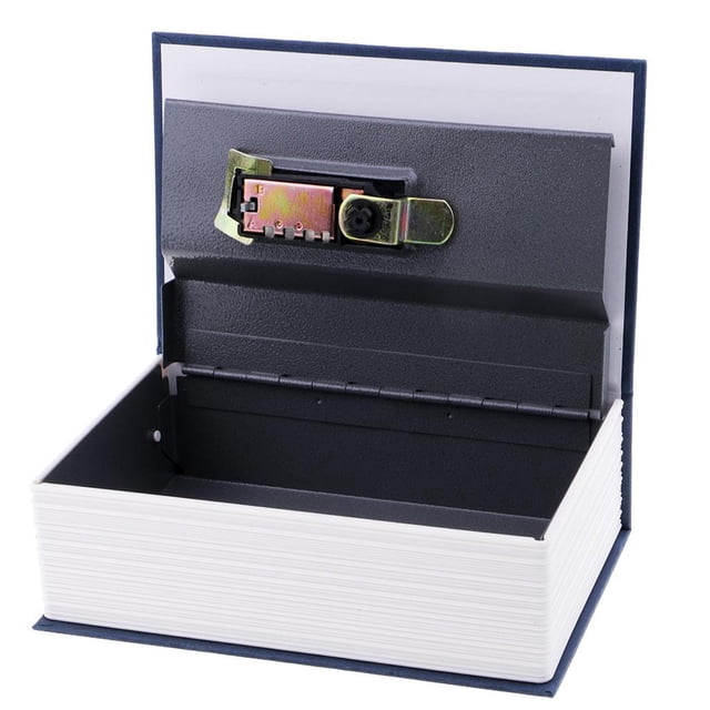 Cateissary Book Safe With Lock Book Piggy Dictionary Blue Bank Storing Money Mini Decoración del hogar