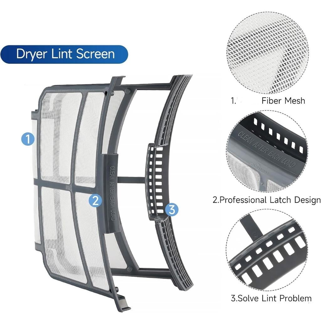 Youthyao WE16X32537 WE16X29597 AP7205579 Upgraded Clothes Dryer Lint Filter Replacement