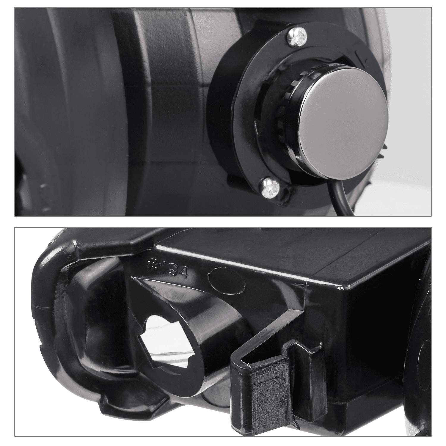 M-AUTO Headlight Assembly with Pre-Assembled LED Bulbs Replacement for 1999-2007 GMC Sierra, Black Housing Clear Lens Clear Reflector