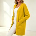 thumbnail image 4 of COMVALUE Women's Classic Cardigans Long Sleeve Open Front Casual Knit Cardigan Sweaters Coat Soft Outwear (Yellow, XL), 4 of 7