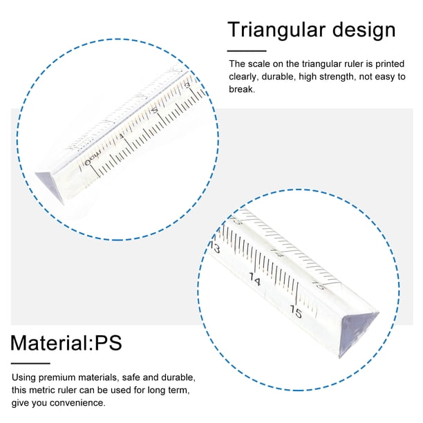 Règles Triangulaires D’architecte Mr. Pen – Jeu De 2 échelles 12 Et 11 Pouces En Plastique, Parfait Pour Dessin Et Plans