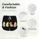 thumbnail image 4 of Balery Hello Summer Gnome Pantalones cortos deportivos para mujer con forro y dos bolsillos, elásticos, para entrenamiento, gimnasio, yoga-Large, 4 of 7