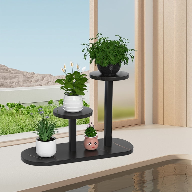 HOARBOEG 3-Tier Wooden Plant Stand, Multi-Layer Flower Pot Shelf with Tray  Small Tiered Tabletop Rack Sturdy Modern Home Decor Indoor & Outdoor Wooden  Corner Shelf for Plants - Walmart.com