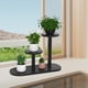 thumbnail image 4 of Soporte para plantas de 2 niveles, estante para flores, exhibidor para el hogar, la oficina y el jardín. Fabricado en metal resistente, diseño compacto, ideal para dormitorios, gran, 4 of 8