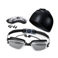 thumbnail image 2 of 5 gafas de natación y gorro antivaho para adultos, ideales para piscinas y deportes acuáticos. Negro A, 2 of 8