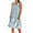 Blue Dress for Women _e, variant on Women's Printed Strap Mini Dress Pull On Comfortable Outdoor Casual Wear Pattern Lightweight Flowy Design White XXXL