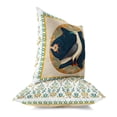thumbnail image 3 of Amrita Sen Designs Amrita Sen Albatros Circle Faux Suede Accent Pillow with Removable Cover 20" x 20", 3 of 5