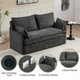thumbnail image 3 of 59.5inch Pull Out Sofa Bed,corduroy Convertible Sleeper Sofa Couch,Side Storage,and USB/C-TYPE Charging Ports Chair for Living Room,Bedroom,Apartment, 3 of 5