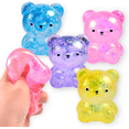thumbnail image 1 of 5 Paquetes Oso Juguete de Compresión para Alivio de Ansiedad - Ultra Suave Goma Lenta Pelota de Estrés, Juguete Sensorial para Adultos y Niños, 1 of 5