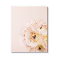 Close Up Pink Flower Anther Botanical & Floral Photograph Gallery Wrapped Canvas Print Wall Art
